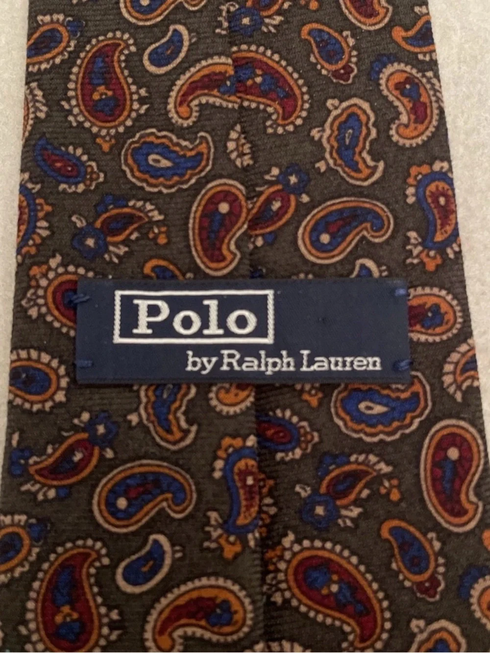 VTG Polo Ralph Lauren Men’s Wool Necktie Paisley Print Handmade Italy